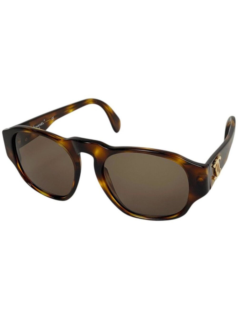 Chanel Sunglasses CC Logo Eyewear Demi Pattern Acetate Brown
